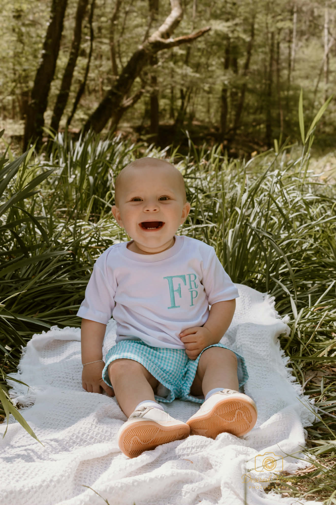 Monogram T-shirt & Bubble Romper