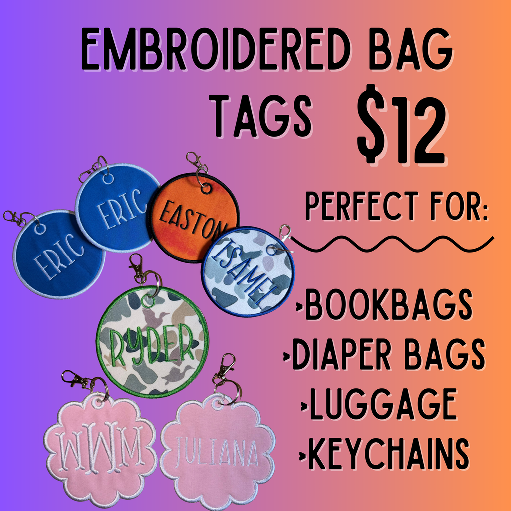 Embroidered Bag Tag