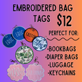 Embroidered Bag Tag