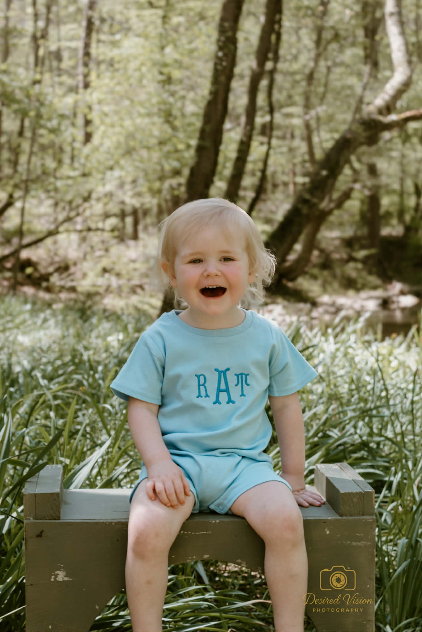 Monogram T-shirt & Bubble Romper