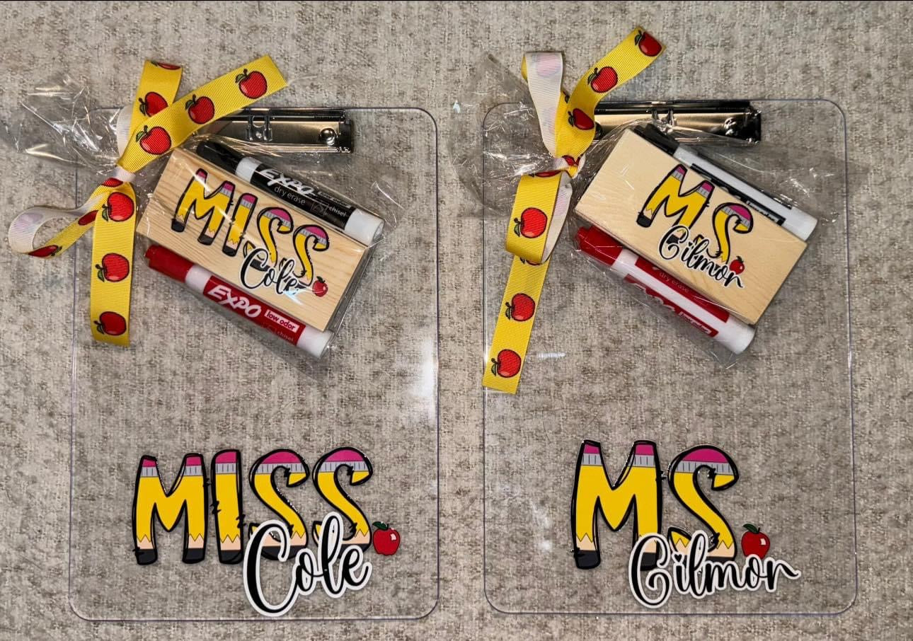 Teacher Clipboard + Eraser Set